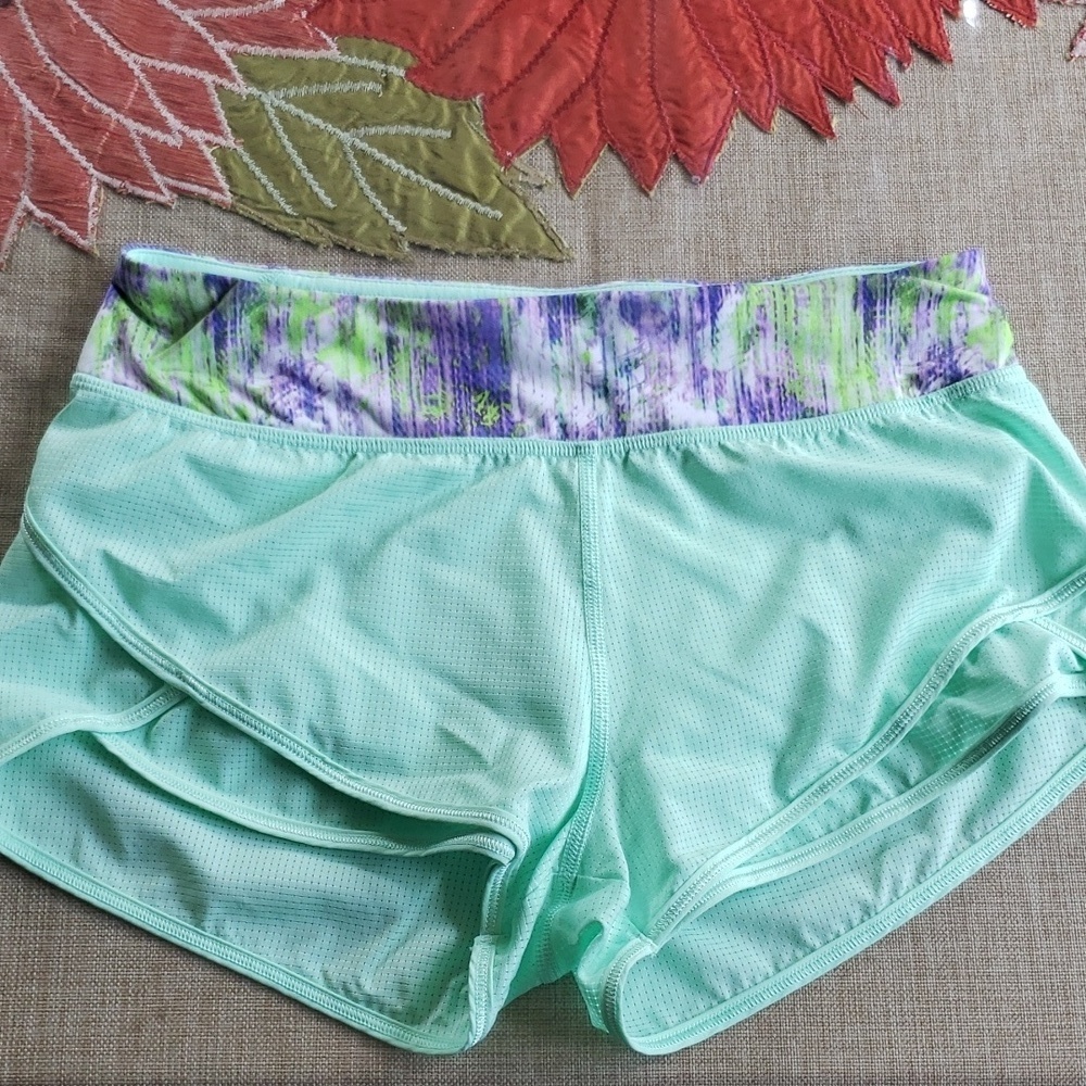 Ivivva Mint Green And Purple Girls All Sport Short Size 12